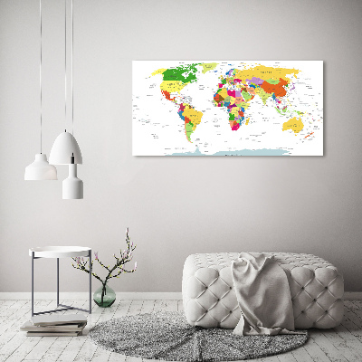 Quadro su tela Mappa del mondo