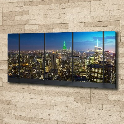 Foto quadro su tela New York di notte