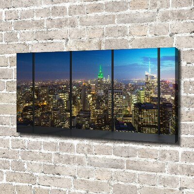 Foto quadro su tela New York di notte