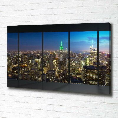 Foto quadro su tela New York di notte