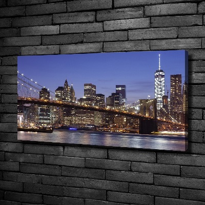 Quadro stampa su tela Manhattan di notte