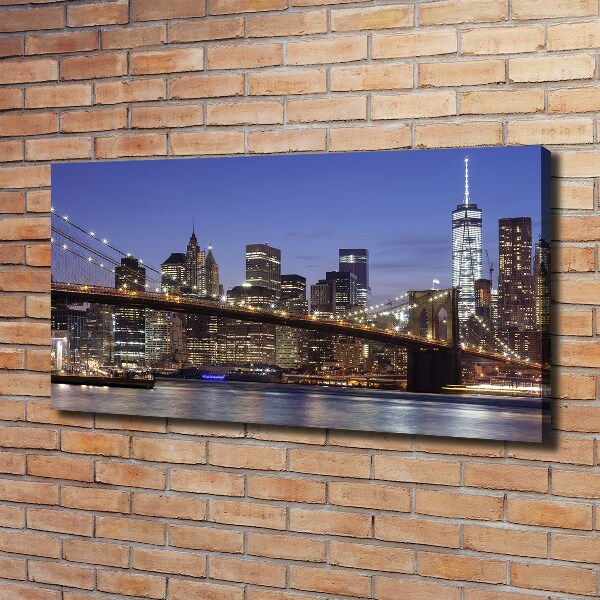 Quadro stampa su tela Manhattan di notte