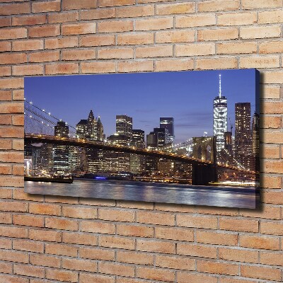 Quadro stampa su tela Manhattan di notte