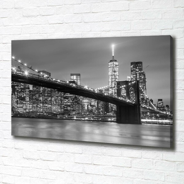 Quadro stampa su tela New York di notte