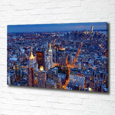 Quadro su tela Manhattan di notte