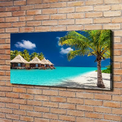 Foto quadro su tela Bungalow alle Maldive