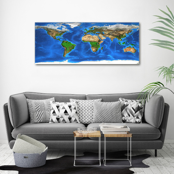 Foto quadro su tela Mappa del mondo