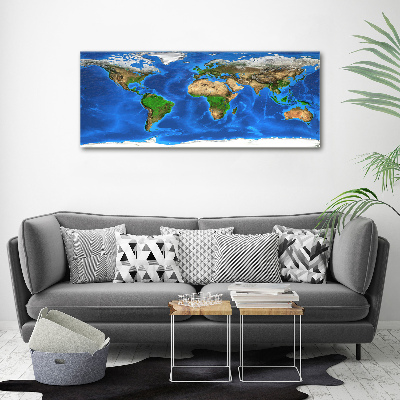 Foto quadro su tela Mappa del mondo