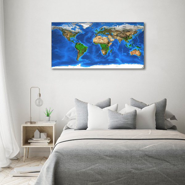 Foto quadro su tela Mappa del mondo
