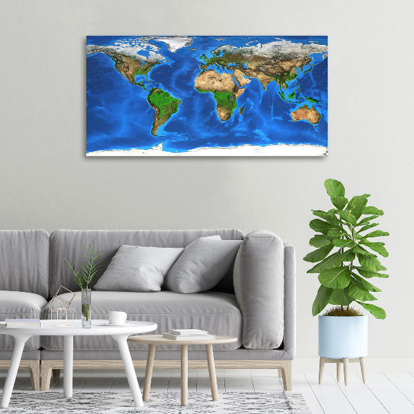 Foto quadro su tela Mappa del mondo