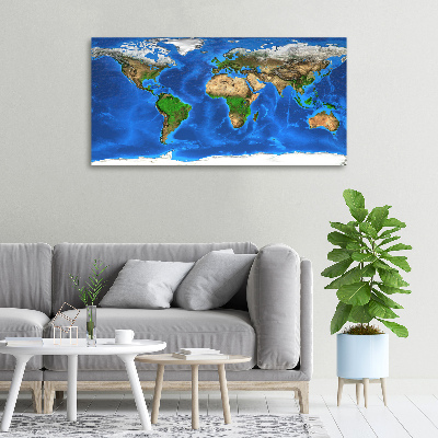 Foto quadro su tela Mappa del mondo