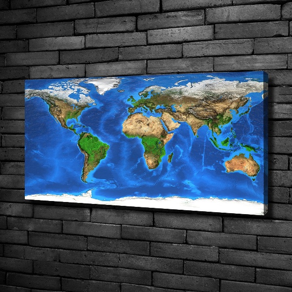 Foto quadro su tela Mappa del mondo