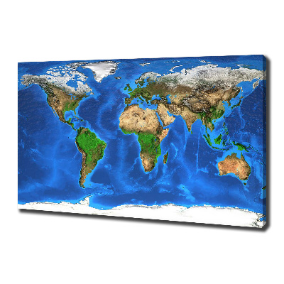 Foto quadro su tela Mappa del mondo
