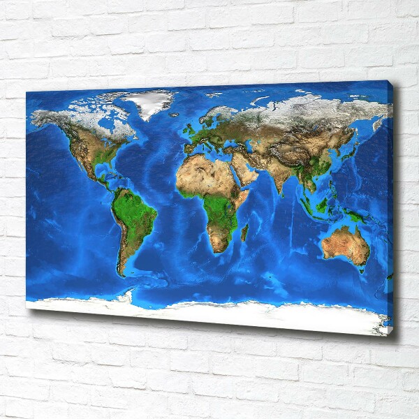 Foto quadro su tela Mappa del mondo
