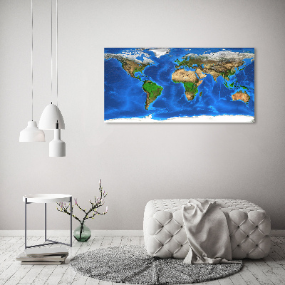 Foto quadro su tela Mappa del mondo