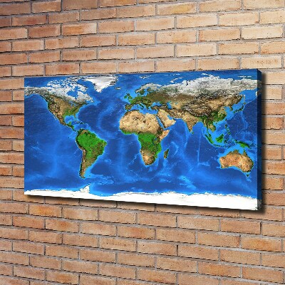 Foto quadro su tela Mappa del mondo