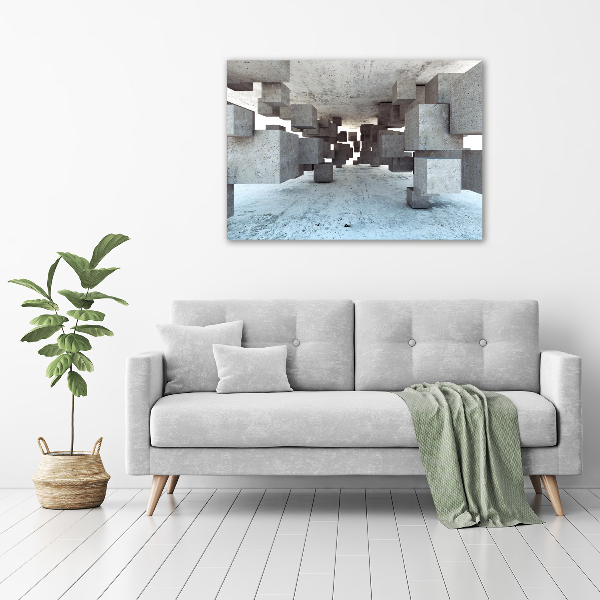 Quadro stampa su tela Cubi in cemento