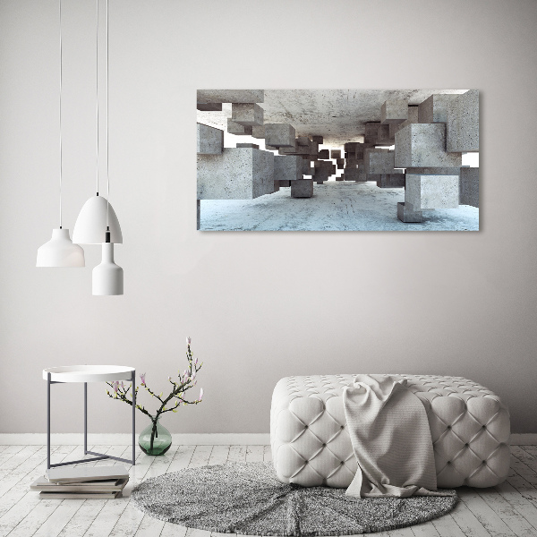 Quadro stampa su tela Cubi in cemento