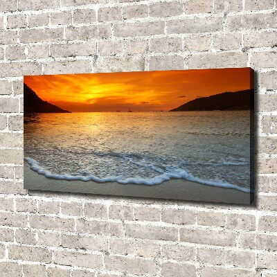 Foto quadro su tela Mare al tramonto