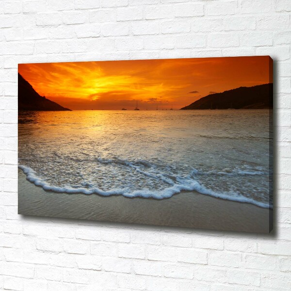 Foto quadro su tela Mare al tramonto
