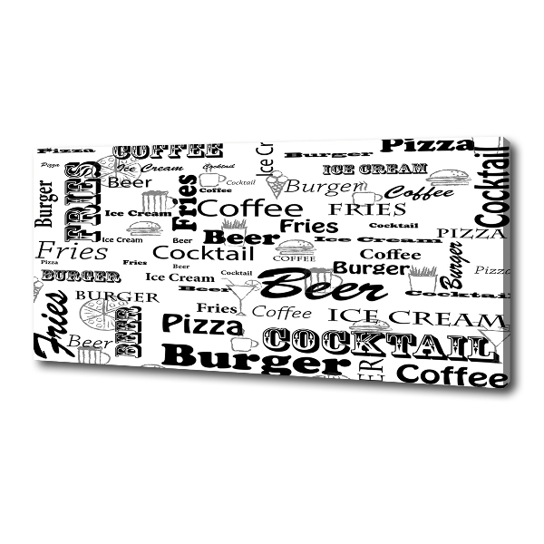 Foto quadro su tela Menù del ristorante