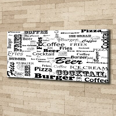 Foto quadro su tela Menù del ristorante