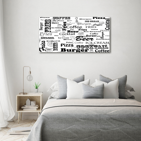 Foto quadro su tela Menù del ristorante