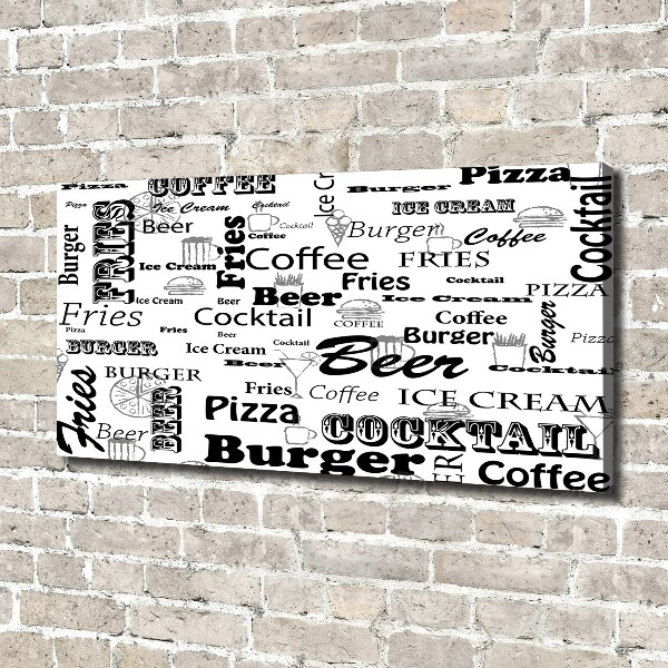 Foto quadro su tela Menù del ristorante