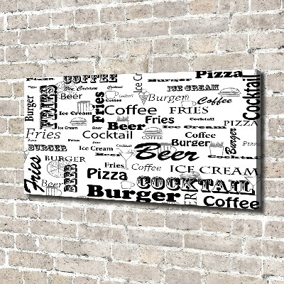 Foto quadro su tela Menù del ristorante