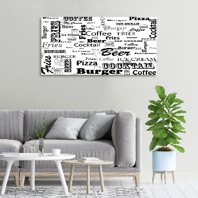 Foto quadro su tela Menù del ristorante