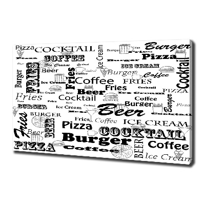 Foto quadro su tela Menù del ristorante