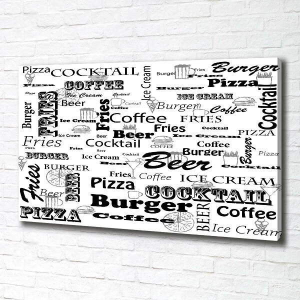 Foto quadro su tela Menù del ristorante