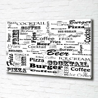 Foto quadro su tela Menù del ristorante