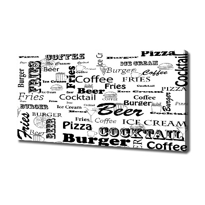 Foto quadro su tela Menù del ristorante