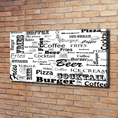 Foto quadro su tela Menù del ristorante