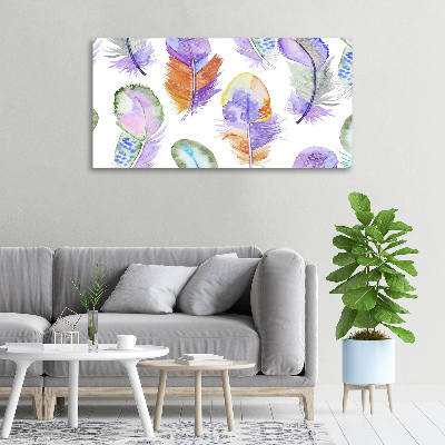 Quadro su tela Piume colorate