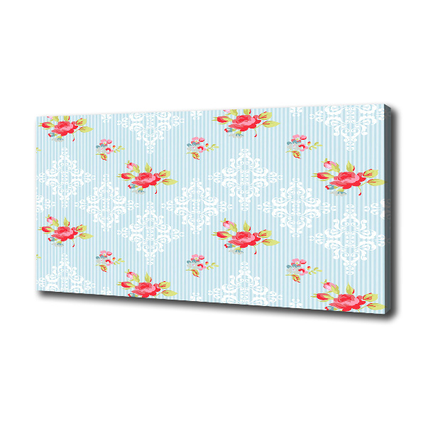 Quadro su tela Rose e ornamenti