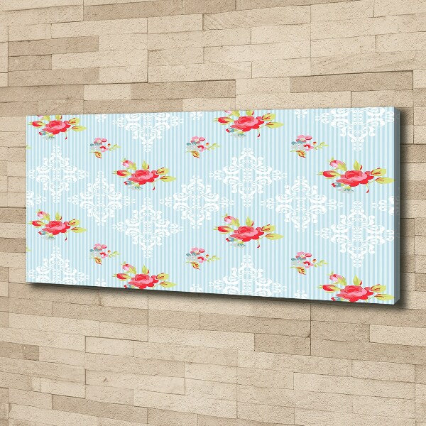 Quadro su tela Rose e ornamenti