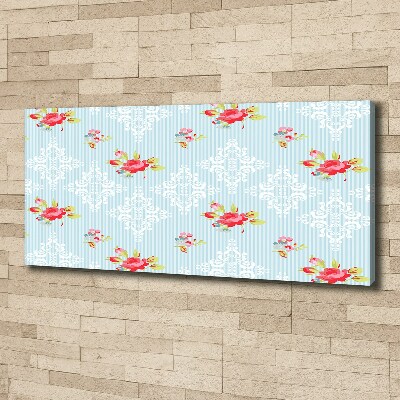 Quadro su tela Rose e ornamenti