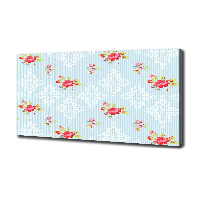 Quadro su tela Rose e ornamenti