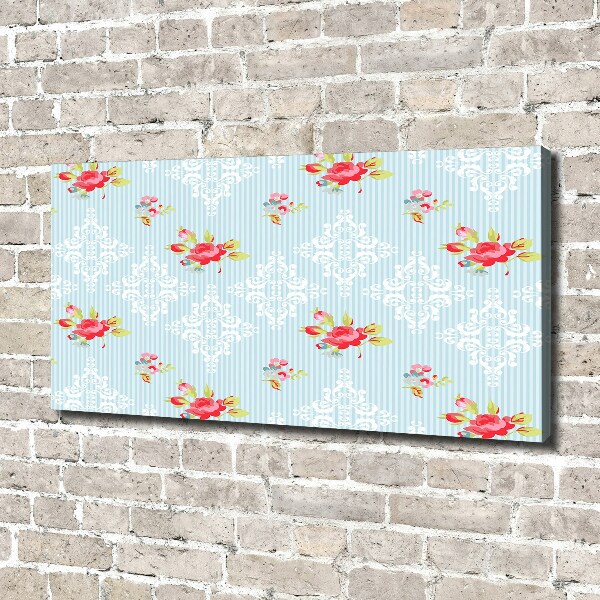 Quadro su tela Rose e ornamenti