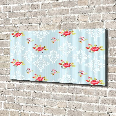 Quadro su tela Rose e ornamenti