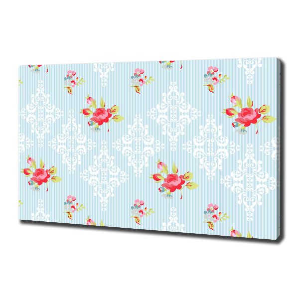 Quadro su tela Rose e ornamenti