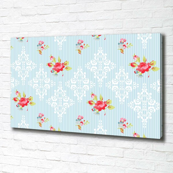 Quadro su tela Rose e ornamenti