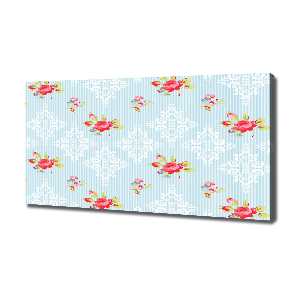 Quadro su tela Rose e ornamenti