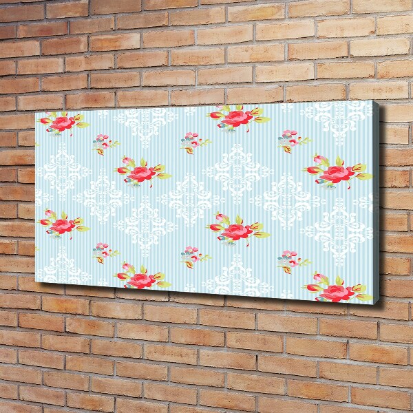 Quadro su tela Rose e ornamenti