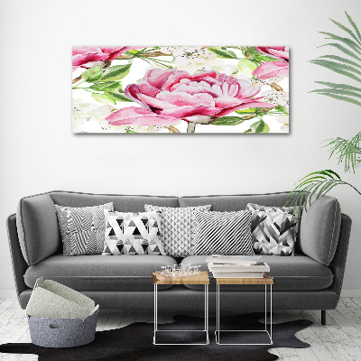 Quadro stampa su tela Peonie