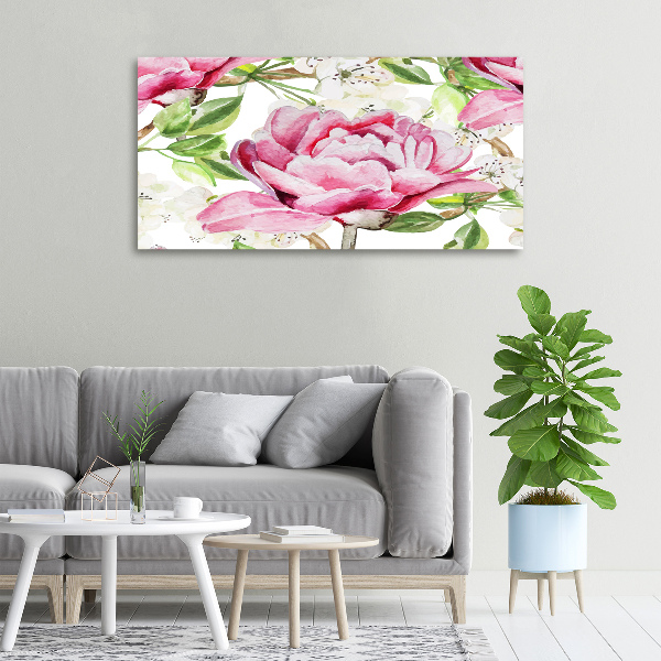 Quadro stampa su tela Peonie