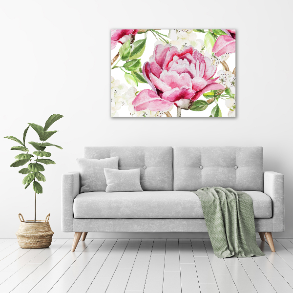 Quadro stampa su tela Peonie