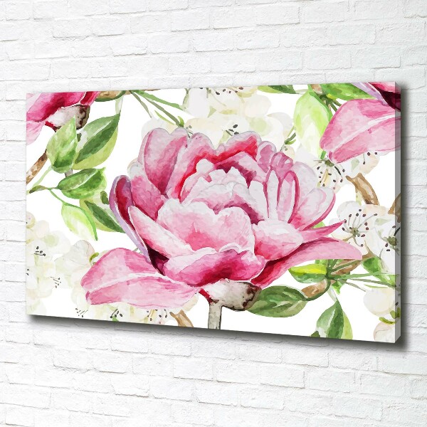 Quadro stampa su tela Peonie